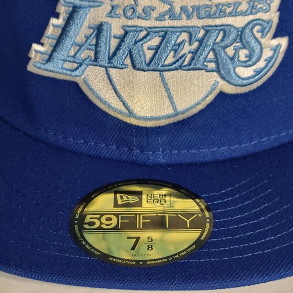 New Era LA Lakers Pro Image Exclusive NBA 59FIFTY Fitted Hat Blue Multiple Sizes - Picture 5 of 7